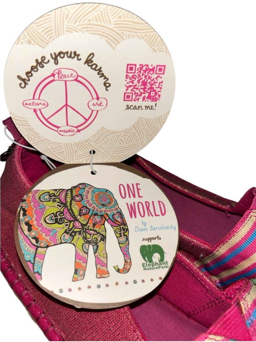 Sakroots Ella Orchid One World Espadrilles Flats NWT in Pink Purple Print Size 9 - Picture 7 of 7